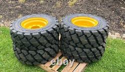 4 NEW Heavy Duty 12-16.5 Skid Steer Tires/Wheels/Rims for New Holland 12X16.5