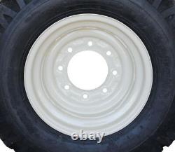 4 New 7.50-16 Narrow Snow Tires & New Holland Skid Steer Rims 12-16.5 Kit T