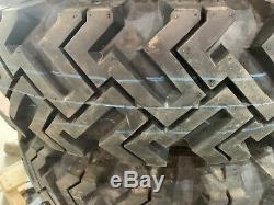 7.5x16 Bobcat Snow Skid Steer Tires Set of 4 with Rims S740 S750 S770 New 12 Ply