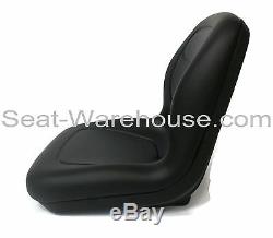 Black HIGH BACK SEAT withSlide Track Kit for Ford New Holland Skid Steer Loader#QG