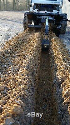 Blue Diamond Trencher Skid Steer Attachment, 36 with 6 Combo Chain & Auger