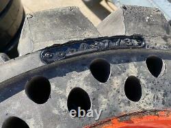 Bobcat Brand 4 No Flats 12-16.5/12x16.5 Solid Skid Steer Tires + rims Heavy Duty