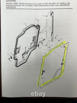 Case DL550, TV620B, New Holland C362 Skid Steer Front Glass Windshield Kit Used