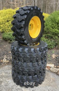 FOAM FILLED 12-16.5 SKS-9 Skid Steer Tires/Rims for New Holland LS180 & more