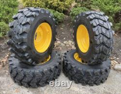 FOAM FILLED 12-16.5 SKS-9 Skid Steer Tires/Rims for New Holland LS180 & more