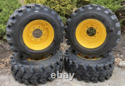 FOAM FILLED 12-16.5 SKS-9 Skid Steer Tires/Rims for New Holland LS180 & more