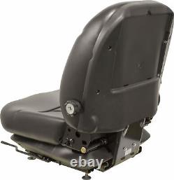 Fits New Holland Skid Steer Seat & Mechanical Suspension Black Vinyl