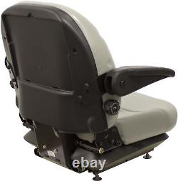 Fits New Holland Skid Steer Seat & Mechanical Suspension withArms Gray Vinyl