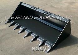 NEW 72/74 LOW PROFILE TOOTH BUCKET Skid Steer Loader Attachment Teeth Bobcat 6