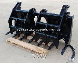 NEW 84 SEVERE-DUTY VERTICAL ROOT GRAPPLE RAKE ATTACHMENT for Skid-Steer Loader