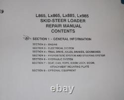 NEW HOLLAND L865 Lx865 Lx885 SKID STEER SERVICE SHOP REPAIR WORKSHOP MANUAL