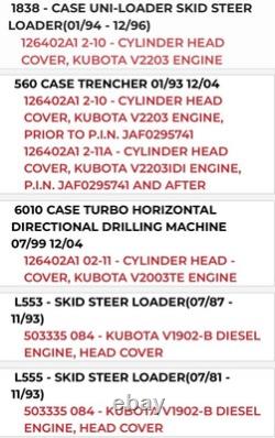 New Holland 503335 GASKET Fits CASE Skid Steer Models 1838 560 6010 L553 L555