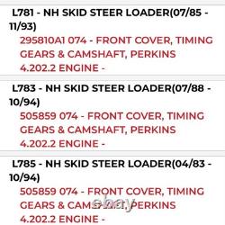 New Holland 505859 FRONT SEAL Fits 8 Models of CASE IH Skid Steer 295810A1 NOS