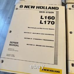 New Holland L160, L170 Skid Steer Loader Service Manual Repair Shop Book