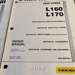 New Holland L160, L170 Skid Steer Loader Service Manual Repair Shop Book