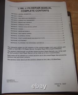 New Holland L160 L170 Skid Steer Loader Service Shop Repair Workshop Book Manual