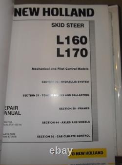 New Holland L160 L170 Skid Steer Loader Service Shop Repair Workshop Book Manual