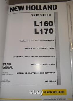 New Holland L160 L170 Skid Steer Loader Service Shop Repair Workshop Book Manual