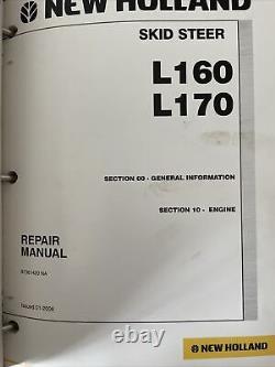New Holland L160 L170 Skid Steer Loader Shop Service Repair Manual Book OEM