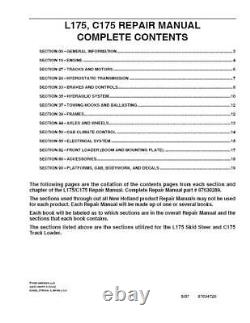 New Holland L175 C175 Skid Steer And Compact Tractor Cab Upgrade Service Manual