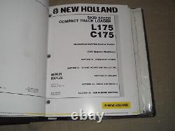 New Holland L175 C175 Skid Steer Loader Service Shop Repair Book Manual