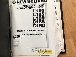 New Holland L180-L190 C185 C190 skid steer track service repair manual VG OEM