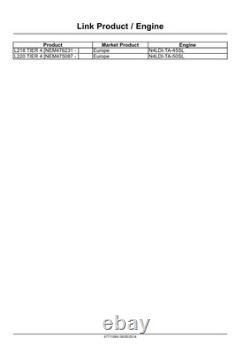 New Holland L218, L220 Tier 4B Skid Steer Loader Service Manual Repair Shop Book