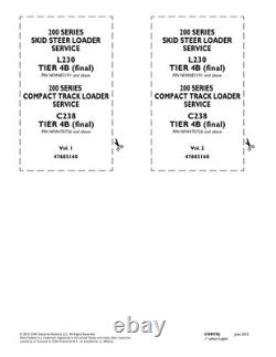 New Holland L230, C238 Tier 4B Skid Steer Compact Track Loader Service Manual