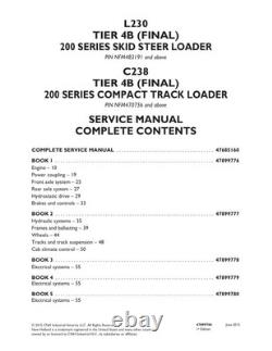 New Holland L230, C238 Tier 4B Skid Steer Compact Track Loader Service Manual