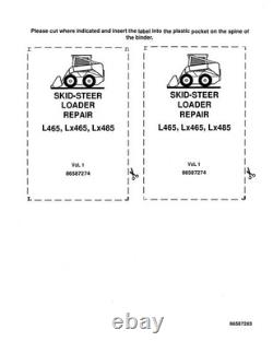 New Holland L250, L255 Skid Steer Loader Service Manual Repair Shop Book