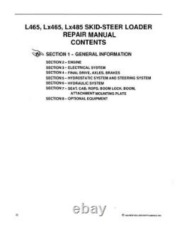 New Holland L250, L255 Skid Steer Loader Service Manual Repair Shop Book