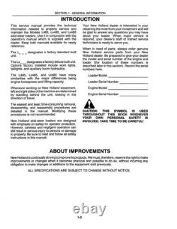 New Holland L250, L255 Skid Steer Loader Service Manual Repair Shop Book