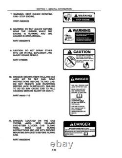 New Holland L250, L255 Skid Steer Loader Service Manual Repair Shop Book