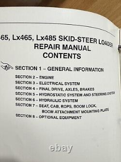 New Holland L465 LX465 LX485 Skid Steer Service Repair Manual Set