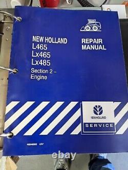 New Holland L465 LX465 LX485 skid steer factory repair manual set OEM