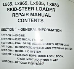 New Holland L865 LX865 LX885 LX985 Skid Steer Loader Service Repair Manual OEM