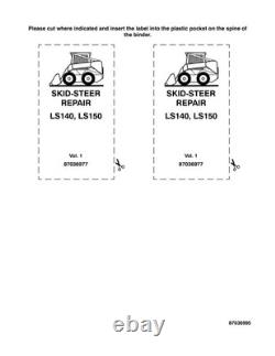 New Holland LS140, LS150 Skid Steer Loader Service Manual Repair Shop Book