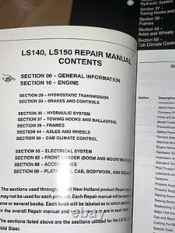 New Holland LS140 LS150 Skid Steer factory Service Repair manual Set Genuine