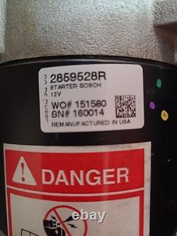 New Holland REMAN Starter 2859528R BOSCH 12V Fits- 420 SKID STEER & Others