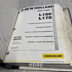 New Holland Skid Steer Loader L160 L170 Repair Service Manual Binder
