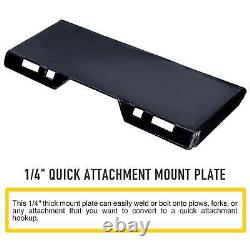 Quick Attachment Mount Plate Grade 50 Steel for Kubota Bobcat Skid Steer 1/4