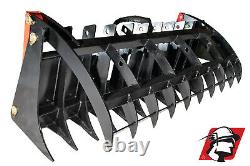 Root Rake Grapple Clamshell Attachment for New Holland Skid Steer 84 Wide