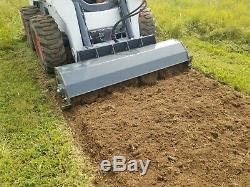 Skid Steer Bobcat Hydraulic Roto Tiller 72 6 Ft Garden Dirt Soil Cultivator New