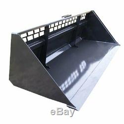Stout Skid Steer Snow Bucket 96 Wide High Back with Mesh Single Cutting Edge