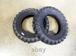 TWO New 5.70-12 Carlisle Trac Chief USA Made Tires 4 ply TL Compact Skid Steer