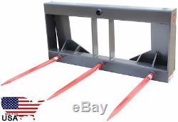 UA Made in the USA HD Skid Steer Hay Bale Attachment with 27 Spears